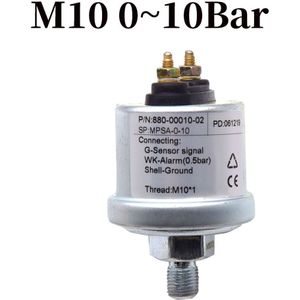 3 In 1 Multifunctionele Water Temperatuur Meter Oliedrukmeter Voltmeter Rode Backlight Met Alarm 0-10 Bar Water temp Meter