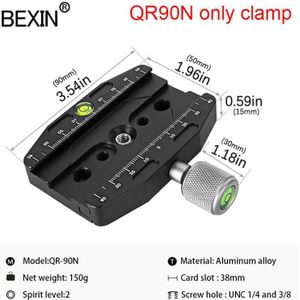 Bexin Qr Serie Statief Bal Hoofd Adapter Aluminium Quick Release Spalk Klem Voor Arca Swiss Dslr Camera Balhoofd