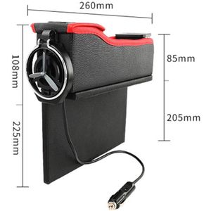 Auto Seat Gap Organizer Digitale Display USB Charger Bekerhouder Hoge capaciteit Auto Slit Filler Opbergdoos Interieur Accessoires