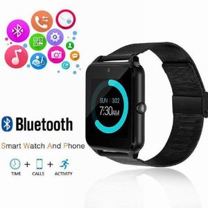 Bluetooth Smart Horloge Telefoon Z60 Smartwatch Rvs Mate Touch Screen voor IOS Android iPhone Telefoons