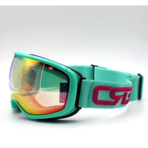 Skibril Sferische Oppervlak Dubbele Lens UV400 Anti-Fog Grote Ski Masker Bril Skiën Mannen Vrouwen Sneeuw Snowboard Goggles