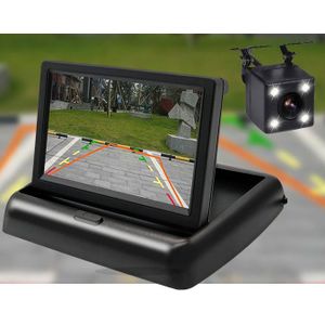 4.3 "HD Opvouwbaar Car Rear View Monitor Omkeren Kleur LCD Tft-scherm voor Vrachtwagen Voertuig Backup Achteruitrijcamera