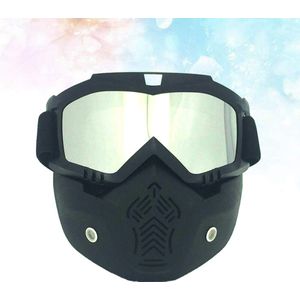 1Pc Outdoor Goggles Masker Motorfiets Gezichtsmasker Motorhelm Lens Afneembare Masker Motor Bril Voor Tieners Mannen Volwassenen