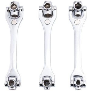 2-19/8-21/10-22 Mm Multifunctionele Double-Ended Koppel Ratelsleutels 360 Graden Rotatie Dopsleutels demontage Gereedschap