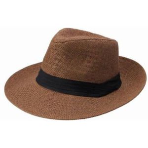 Mode Unisex Panama Brede Rand Stro Cap Casual Strand Grote Rand Zonnehoed Strand Zomer Hand Gemaakt Voor Mannen vrouwen