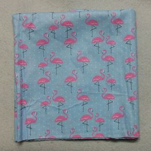 100% Katoen Viaphil Blauw Grijs Flamingo Dier Stof Patchwork Doek Jurk Home Decor