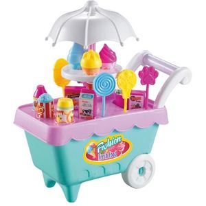 19 Pcs Per Set Kinderen Snoep Trolley Handleiding Ijs Wandelwagen Elektrische Muziek Game Speelgoed Diy Speelgoed