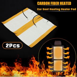 2/4/8Pcs 12V Universele Autostoel Verwarming Pad Auto Verwarmde Stoelhoezen Pad Carbon Fiber verwarmde Auto Winter Warmer Heater Mat