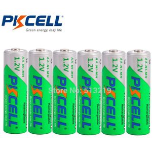 6 Stuks X Pkcell 2200Mah 1.2V Nimh Aa Oplaadbare Batterij Lage Zelfontlading Batterijen Ni-Mh Voor Zaklamp Speelgoed batterij