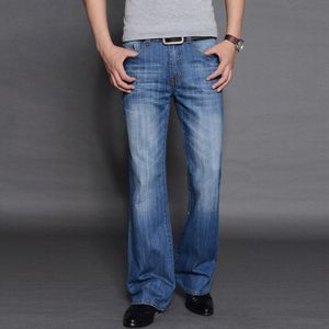 Mannen Grote Size Flare Jeans Cut Benen Flare Losse Fit Hoge Taille Mannelijke Classic Denim Jeans Broek jeans Maat 28-38