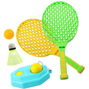 1 Set Kids Tennis Racket Educational Durable Plastic Portable Tennis Racket Tennis Training Set Tennis Toy for Toddlers Kids