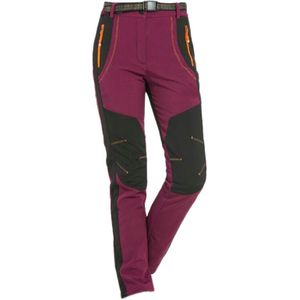 Winter Vrouwen Wandelen Broek Outdoor Softshell Broek Waterdicht Winddicht Voor Camping Ski Klimmen Kastanjebruin 5XL