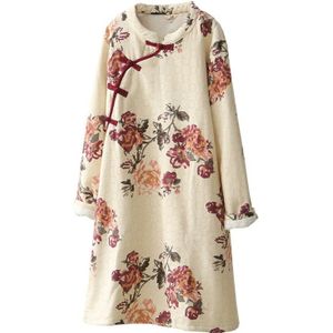 Herfst Vrouwen Trenchcoat Top Chinese Stijl Retro Borduren Elegante Lady Warm Bovenkleding Cheongsam Dames Chinese Tops TA1905