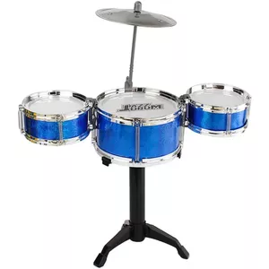 Hilifexll Kinder Drumset – 5 Delig Met Kruk, Bekken En Stokken – Muziekspeelgoed Voor 3-7 Jaar – Educatief En Eenvoudig Te Installeren