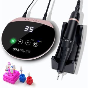 35000Rpm Elektrische Manicure Boor 3/32 &#39;&#39;Magnetische Boor Houden Touch Schakelaar Mini Nail Boor Machine E-Bestand voor Acryl Nail Gel