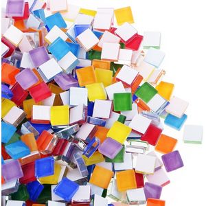 100 G/partij Vierkante Helder Glas Mozaïek Tegels Voor Diy Ambachten Mozaïek Maken Kinderen Puzzel Art Craft Tool Kids Transparant