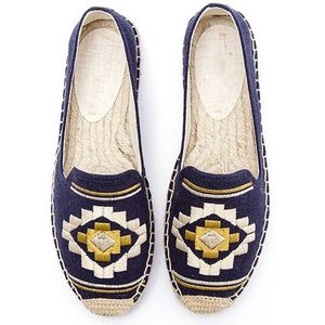 etnische stijl platte platform espadrilles Vrouwen casual Loafer slip op slippers