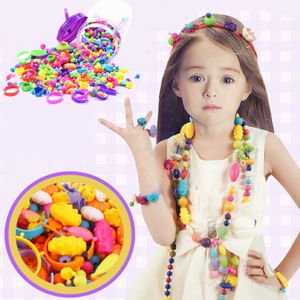 Besegad 260Pcs Kleurrijke Diverse Vormen Plastic Pop Snap Kralen Set Kids Meisjes Diy Kraal Speelgoed Armbanden Manual maken