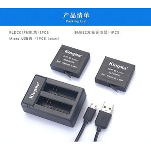 Xiaomi Mijia Mini 4 k Action Camera Batterijen Charger KingMa Originele Batterijen Dual Charger Opladen Batterij Mijia Accessoires