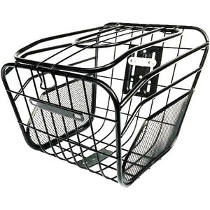 Fiets Mand Flip-Over Fiets Fietsmand Opknoping Fiets Opslag Container Basket Cargo Met Cover Voor Fietsen (Zwart)