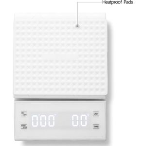 Draagbare Elektronische Digitale Koffie Schaal Met Timer Hoge Precisie Led Display Huishoudelijke Gewicht Balans Keuken Meetinstrumenten