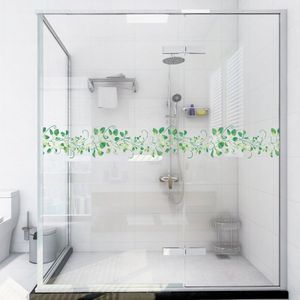 Groene bloem wijnstok muursticker woonkamer slaapkamer glazen raamdecoratie behang Decals behang Glas stickers