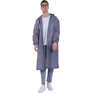 Eva Regenjas Cover Herbruikbare Outdoor Regenjas Regen Poncho Met Capuchon En Mouwen Regenkleding Voor Volwassenen Mannen Vrouwen