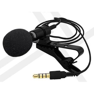 Draagbare Clip-On Revers Lavalier Microfoon 3.5Mm Jack Handsfree Mini Wired Condensator Microfoon Voor Iphone Samsungxiaomi laptop