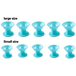 Siliconen Wereld 10Pcs Zachte Siliconen Magic Hair Care Rollers Siliconen Hair Curler Twist Haar Geen Warmte Haar Curling Styling diy Tool