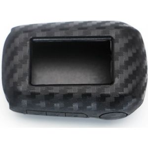Carbon Silicone Key Case Voor Russische Starline A92/A94/V62/A62/A64 Tamarack 2 Weg Auto alarm LCD Afstandsbediening Sleutelhanger