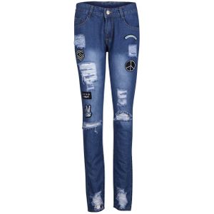 Mode Heren Skinny Jeans Rip Slim Fit Stretch Denim Distress Verzwakte Biker Scratchted Hollow Out Lange Jeans Jongen Zone