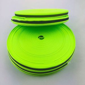 50 Yards 1 Cm Nylon Fluorescerende Zilver Reflecterende Singels Lint Safe Waarschuwing Tape Versieringen Diy Garment Tassen Schoenen Materiaal