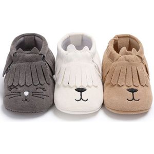 Leuke Peuter Baby Zachte Zool Lederen Schoenen Kwastje Kids Jongen Meisje Peuter Mocassin Maat 11-13 cm