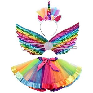 Meisje Tutu Rok Pak Met Hoofddeksels Prinses Verjaardagsfeestje Dans Rok Ballet Prestaties Prom Jurk Boog Baljurk
