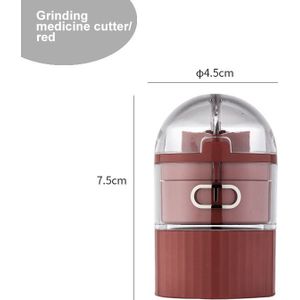 Multifunctionele Mini Transparante Geneeskunde Verpakking Doos Reizen Draagbare Geneeskunde Box Geneeskunde Cutter Grinder Opbergdoos
