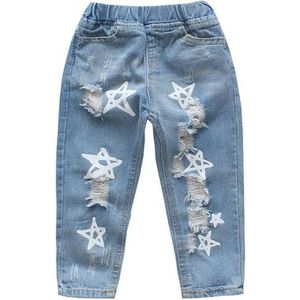 Baby Jeans Kinderen Jeans Baby Herfst Rechte Jeans Meisjes Star Print Broek Kids Kinderen Broek