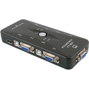 HW1702 Usb Hdmi Kvm Switcher 4 Poorten In 1 Out 4K 1080P Vga Splitter Box Voor Delen Toetsenbord muis Monitor