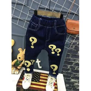 Kinderen jeans cartoon print patroon jongen Slanke mode casual jeans dark baby broek kinderen denim kleding