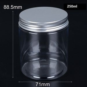 30-250Ml Aluminium Cap Transparante Monster Fles Container Hervulbare Cosmetische Tin Pot Lippenbalsem Jar Containers Olie Wax lege