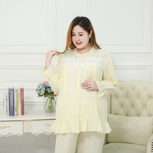 Zwangere moeder borstvoeding pyjama 3XL-6XL Grote maat comfortabele moederschap kleding
