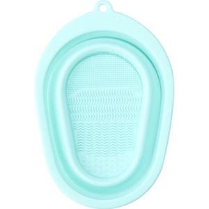 Rancai 1 Stuks Inklapbare Siliconen Borstel Ei Pad Schoon Wassen Tools Voor Make-Up Borstels Scrubber Board Cosmetica Reiniging Mat Kit