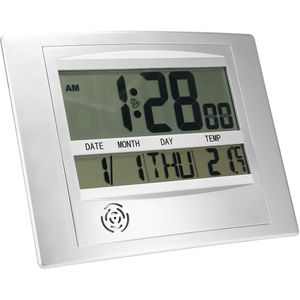1 pcs Temperatuur Wandklok Zelf Instellen Digitale LCD Wandklok Kalender Indoor Bureau Thuis Decor
