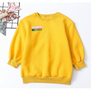 Tiener Meisjes Sweater Fall Winter Koreaanse Kinderen Kleding Fleece Thicken Kids Meisjes Trui Sweatshirts Brief, #9146