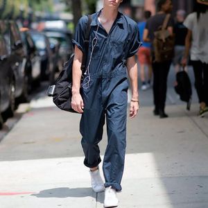 Dungaree Jumpsuit Baggy Zomer Jumpsuits Korte Mouw Knoppen Overalls
