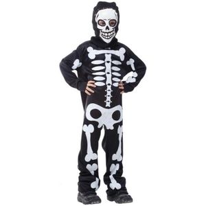 Huihonshe Halloween Carnaval Party Kostuum Spel Prestaties Black W Kleding Kinderen Terreur Skelet Kostuums Met Cap