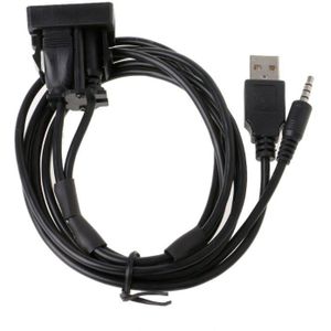1M Auto Dash Inbouw Usb-poort Auto Boot 3.5Mm Aux Usb Verlengkabel Adapter