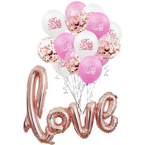 16Pcs Set Liefde Bruiloft Valentijnsdag Party Decoratie Ballonnen Hartvormige Aluminiumfolie Confetti Festival Levert