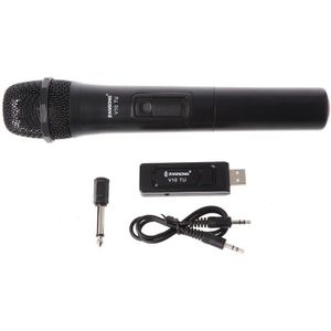 UHF USB 3.5mm 6.35mm Draadloze Microfoon Megafoon Handheld Microfoon met Ontvanger voor Karaoke Toespraak Luidspreker