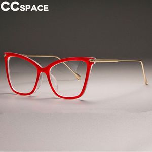 45077 Grote Kat Bril Frames Vrouwen Transparant Roze Optische Mode Computer Brillen