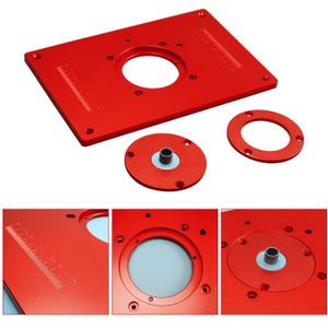 85 Mm Router Tafel Plaat Aluminium Router Tafel Insert Plaat Kit Red Board Trimmen Machine Flip Boord Voor Houtbewerking
